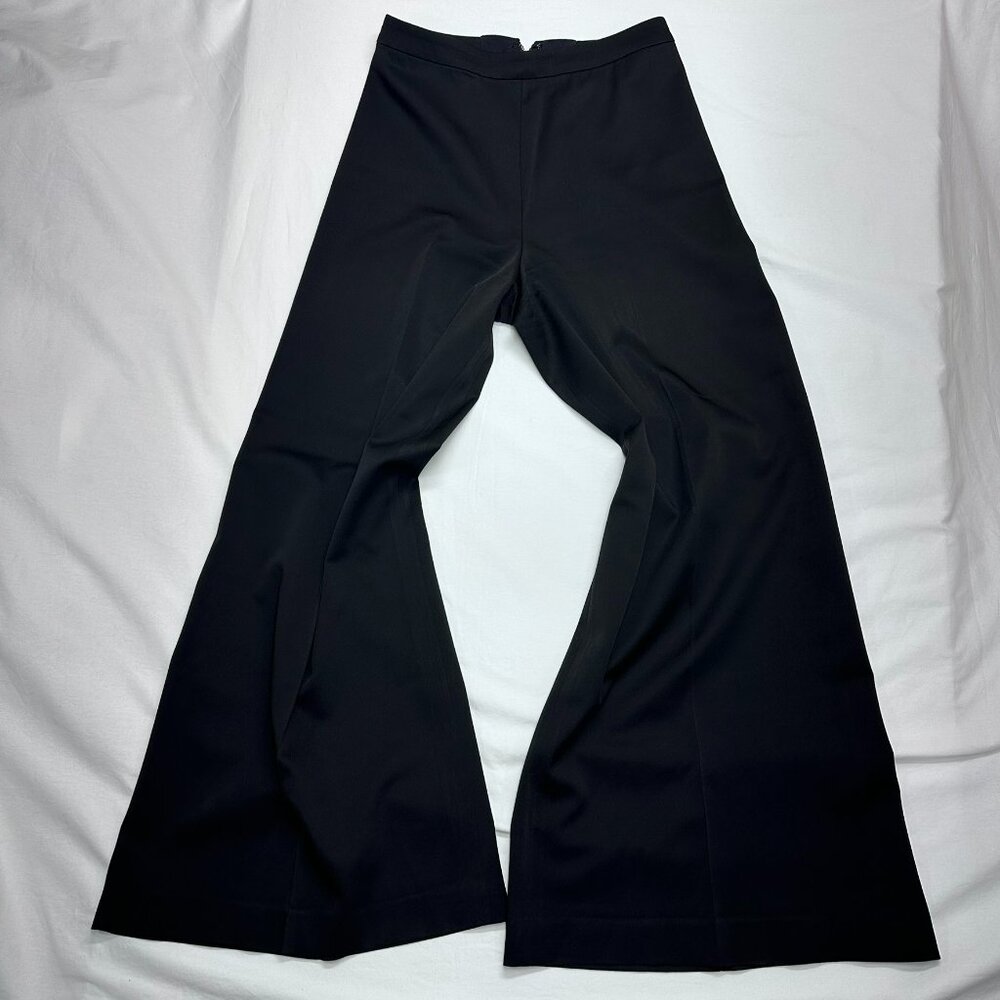 Alice and Olivia Classic Black Wide Leg Pants Size 4, 30" Inseam 16" Leg Flare